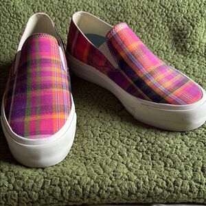 SeaVees Multicolor Plaid Slip-On Sneakers
